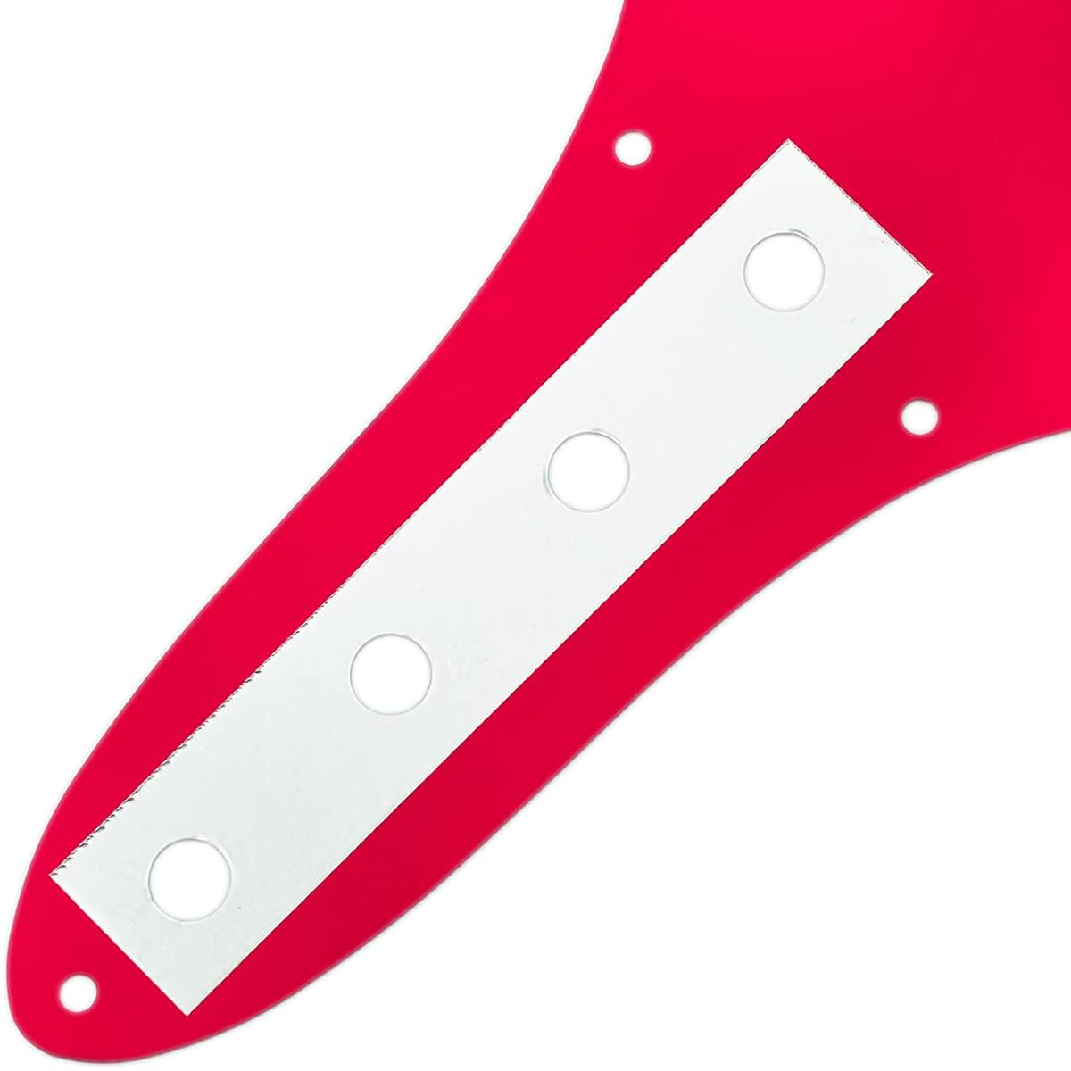 Anodized pickguard for Jazz Bass 60s Red Made of metal, compatible with 60s models such as Fender 1-1 Lotustorks