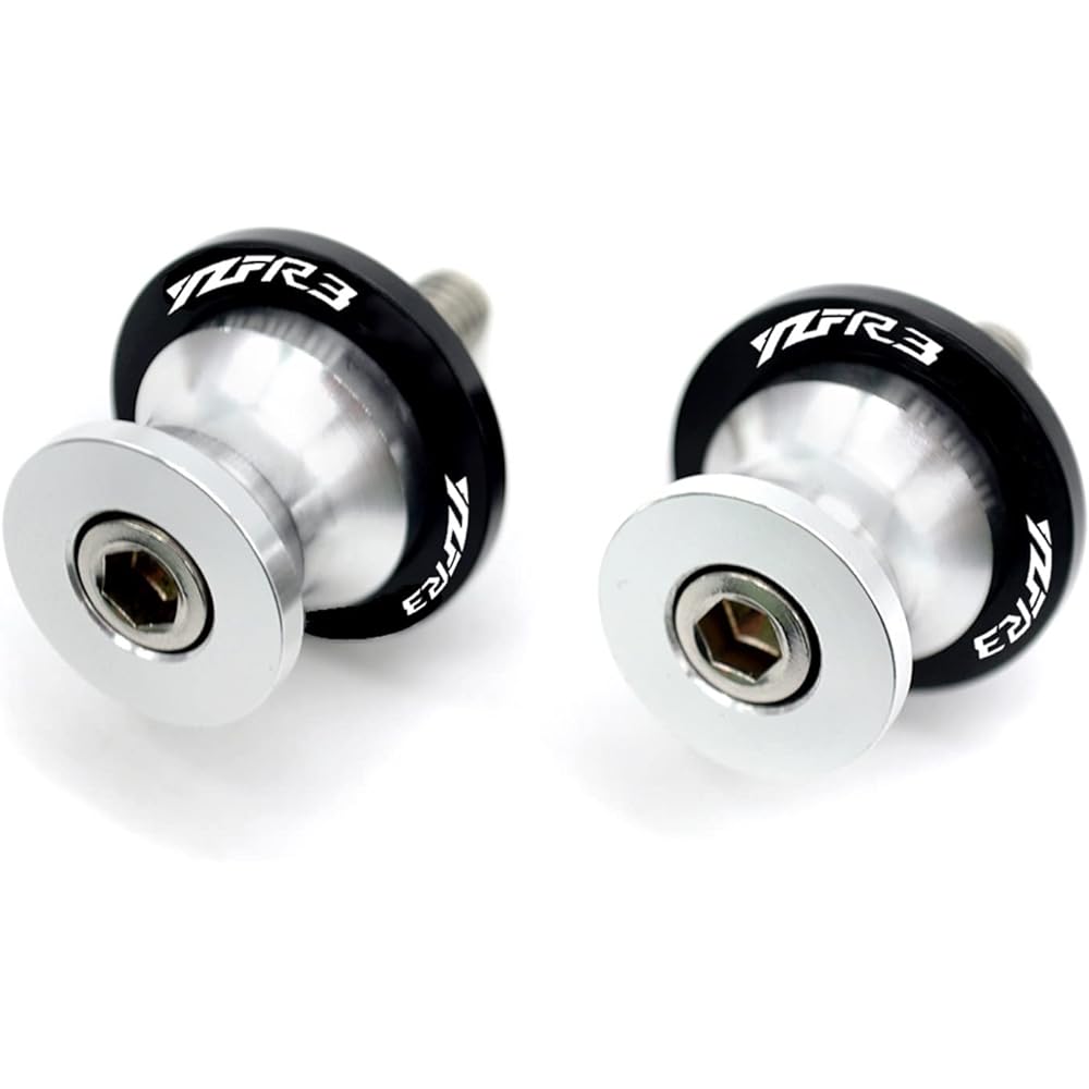 Swing Arm Spool Stand Screw Slider FOR YA-MA-HA YZF R3 YZFR3 2015 Motorcycle Accessories Swing Arm Slider Spool 6MM Stand with Screws (Color: Black)