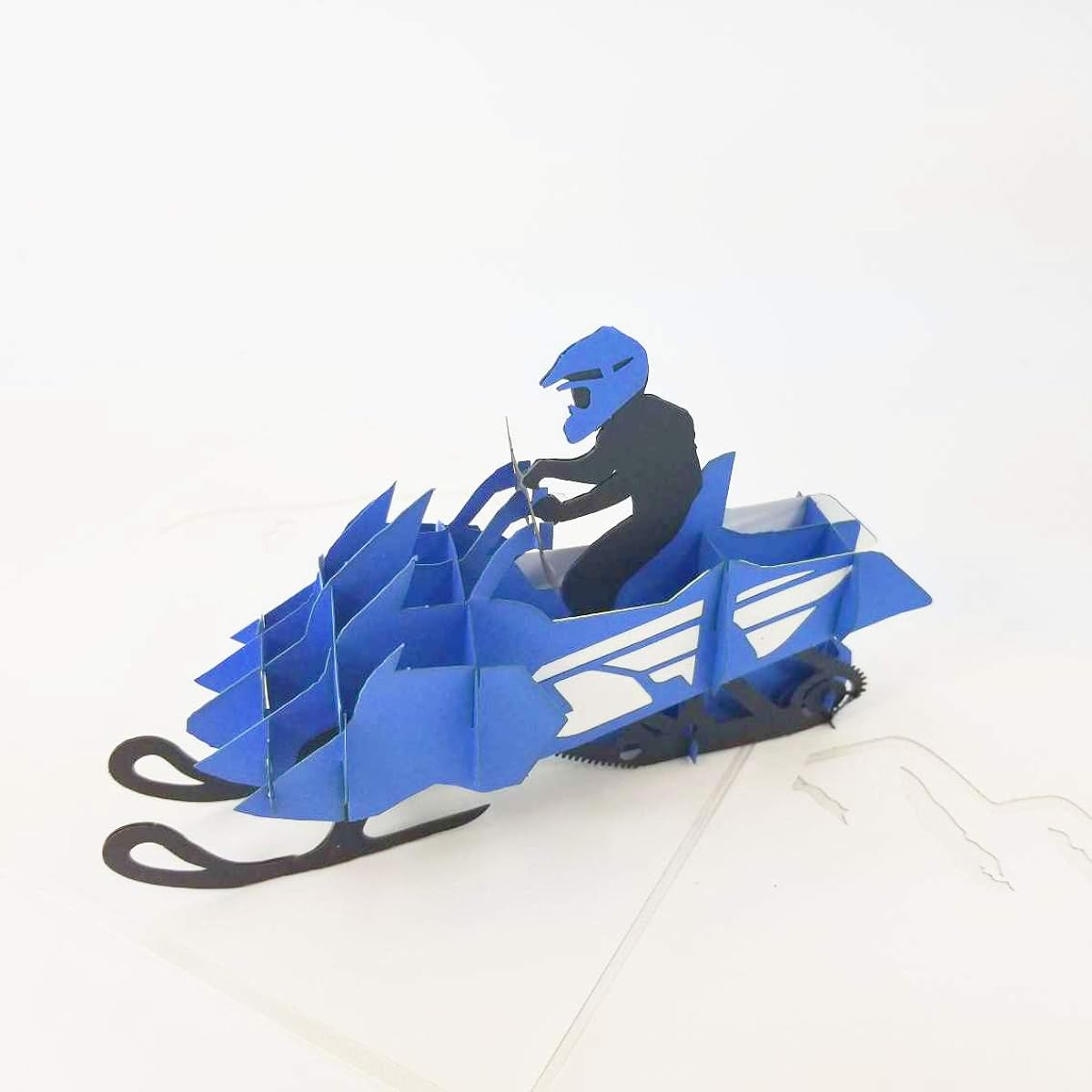 Pop Card Express 3D Snowmobile Pop Up Birthday Card Father's Day Card Anniversary Card Valentine's Day Card for Father Son Husband Boyfriend