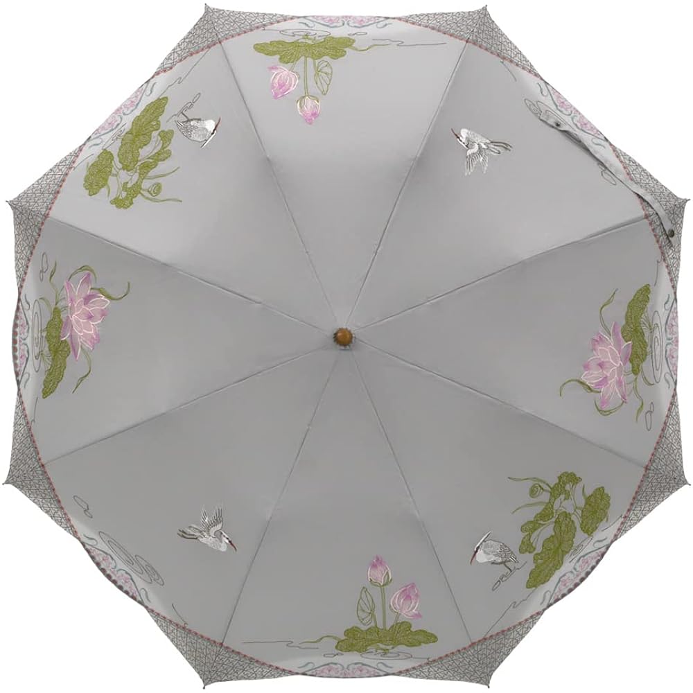 [Chinoiserie Modern] Parasol, Actress Parasol, Premium Folding Parasol, Short Parasol, Shop Channel, Complete Shading, Heat Shielding, Heat Loss, UV Protection, Covering, Cool, Umbrella for Both Sunny and Rainy Days, Special Double-layered Cover, Fully E