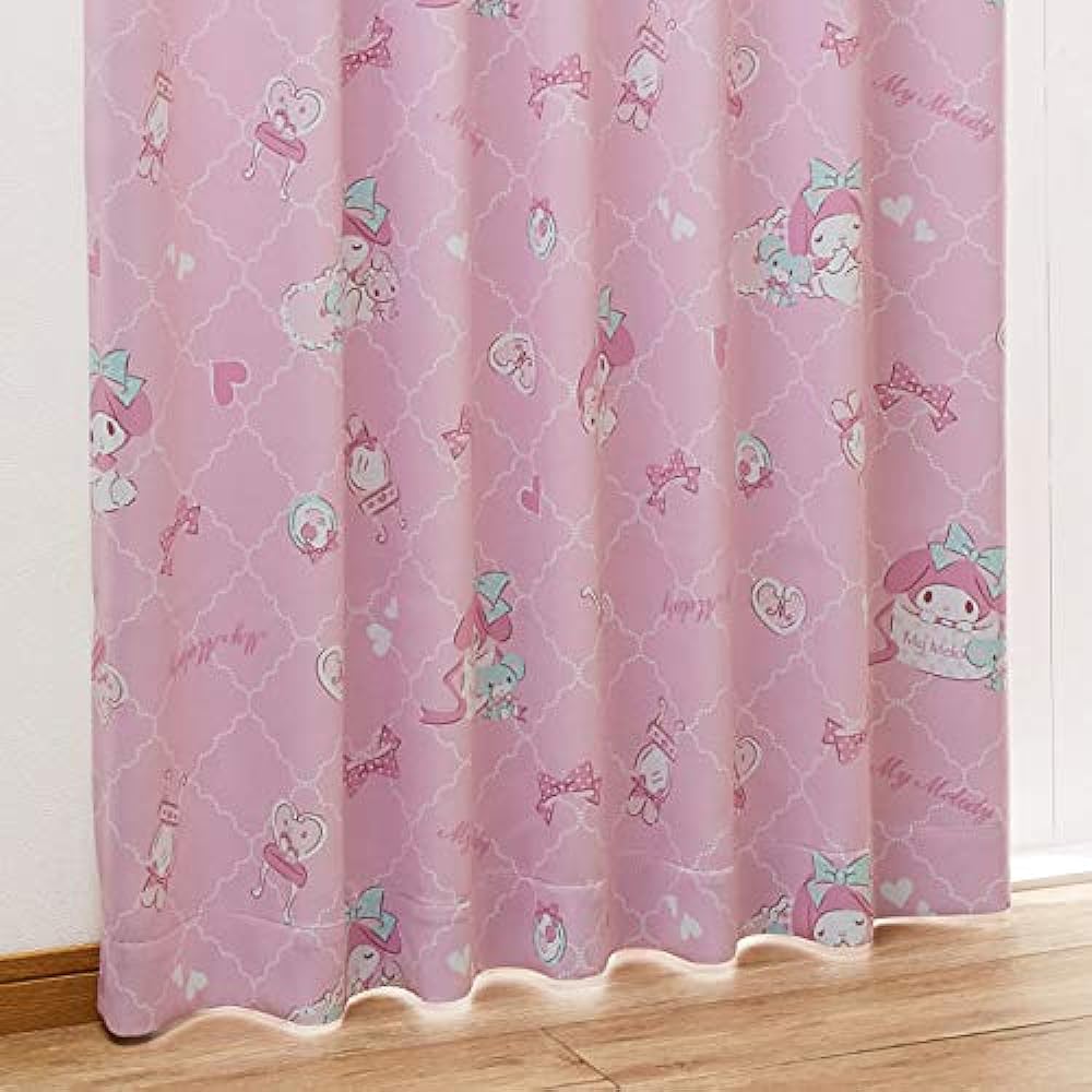 Sanrio My Melody Grade 2 Blackout Heat Insulating Curtain Lace Set of 4 Width 100 x 178cm Length Sanrio Washable My Melody Character SB-455/SB-456
