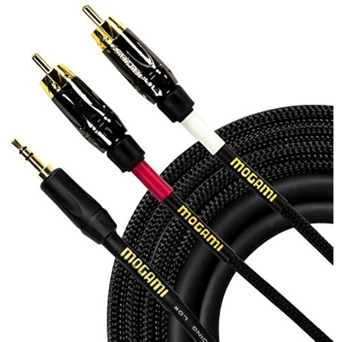 Mogami GOLD 3.5-2RCA-10 Stereo Audio Adapter Cable 3.5mm TRS Male Plug Connector to Dual RCA Male Plug Connectors Gold Contact Straight to Straight 10 Foot Length [並行輸入品]
