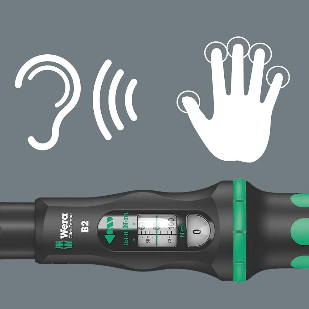 Wera 05075611001 | Click-Torque B2 Wrench Black/Green with Reversible Ratchet 10mm 20-100Nm [Regular Japanese Import Product]