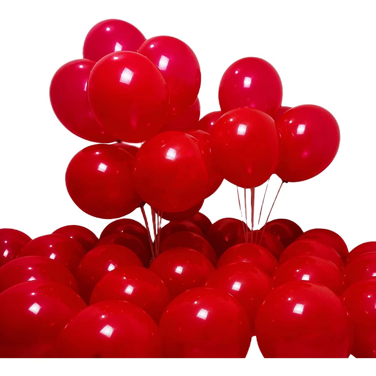 Red Balloons 300 Pack - 12 Inch Red Matte Latex Balloons Red Theme Balloon Party Decorations