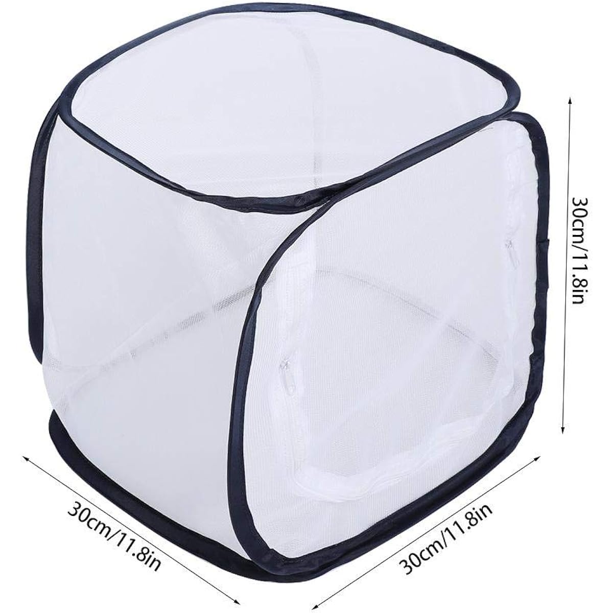 Mumusuki Outdoor Foldable Butterfly Insect Cage Living - Fine Mesh Stops Captures - 5 Mesh Panels for Ventilation - Large Zipper Opening - Clear Window Panel for Easy Viewing.