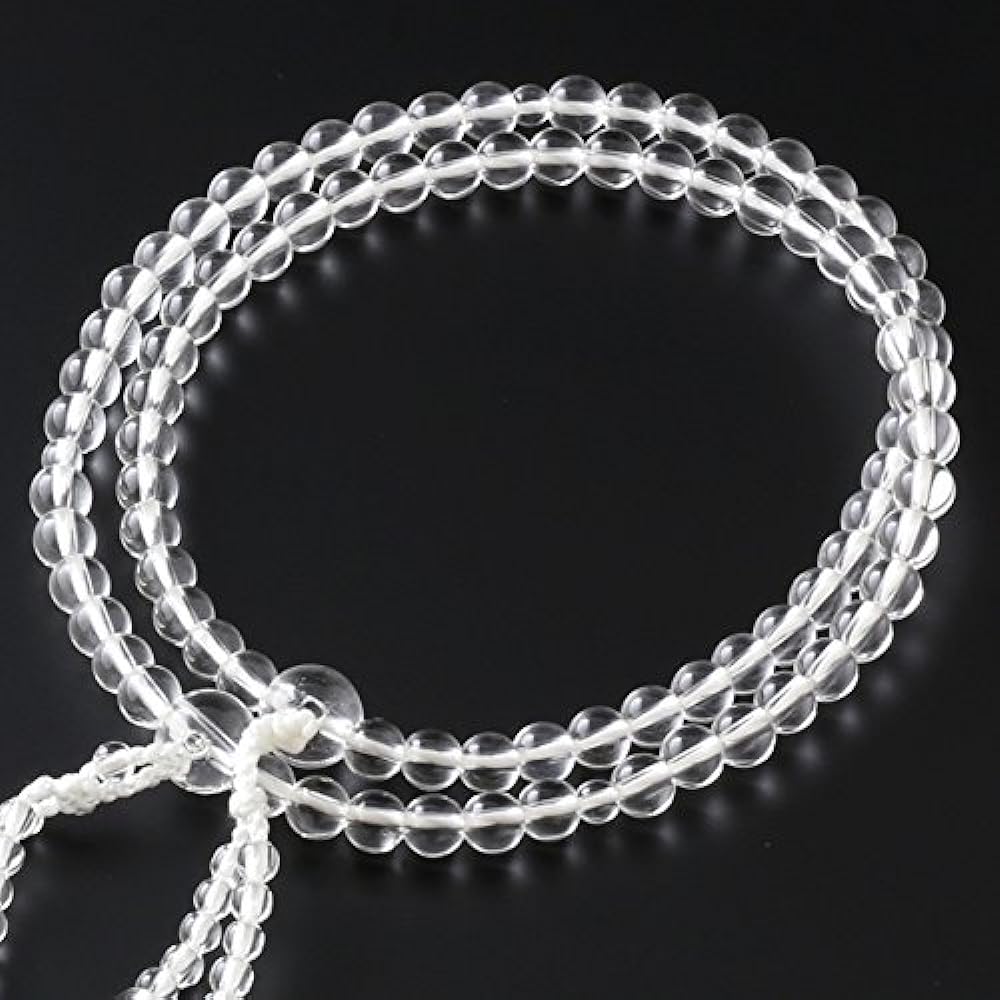 Kyoto Buddhist Altar Hayashi Prayer Beads for Eight Sects (For Eight Sects) Genuine Crystal (For Women) Official Ceremony [Bead Bag Set] SW-077 Kyoto Prayer Beads