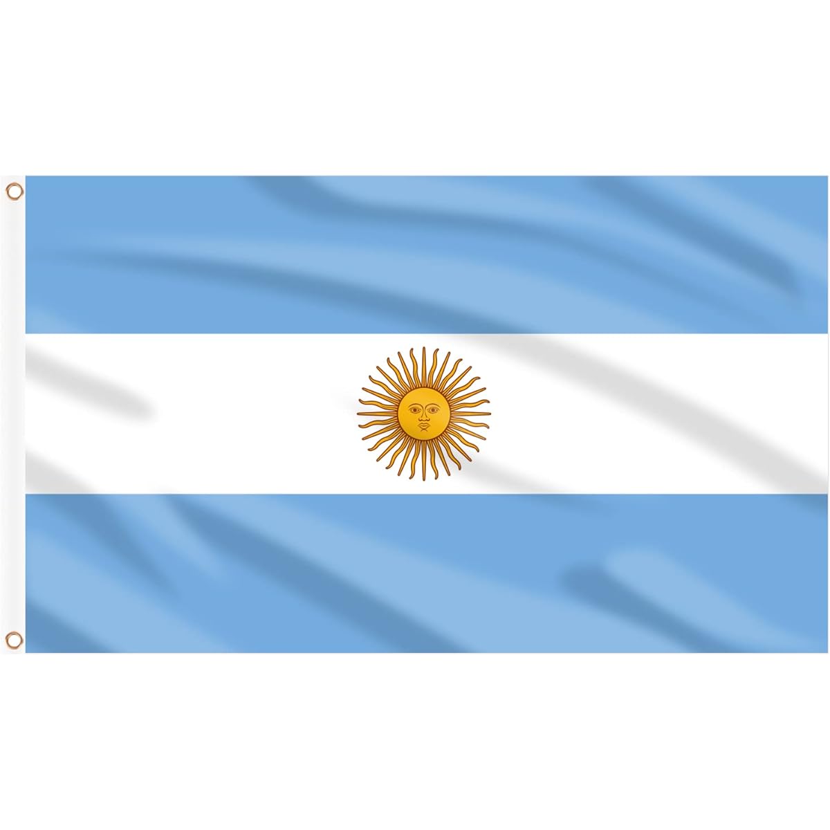 AhfuLife Argentina Flag 5ft x 3ft St. Andrew's Day 1/2/4pcs Large Flag - With Brass Eyelets on Both Sides for Rugby Football World Cup 2023 Party Decorations (1pc)