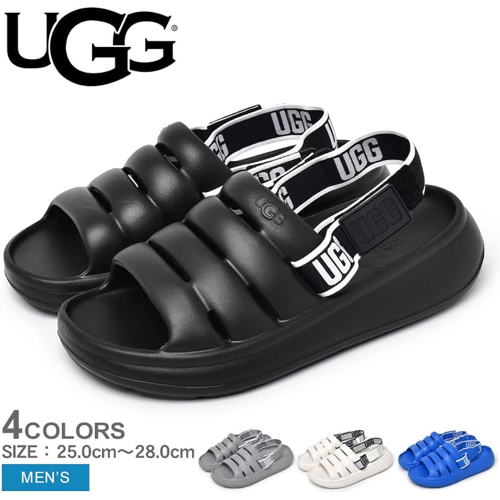 [UGG] SPORT YEAH Sandals Men's 1132150 Shower Sandals 2WAY Band Back Belt [Parallel Import]