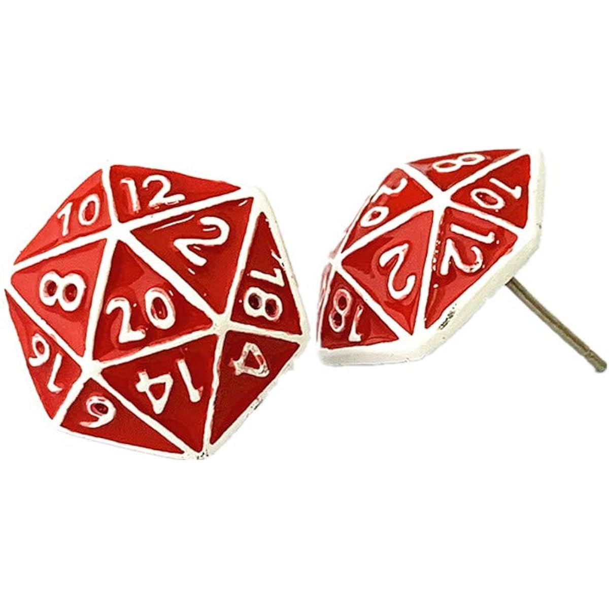 Rollfor Initiative Game Dunge RPG TTRPG Polyhedral Dragon Master Stud Earrings D4-D20 Sided Dice Critical Tabletop Role Playing Game Stud Earrings Gift for Girls/Women/Men