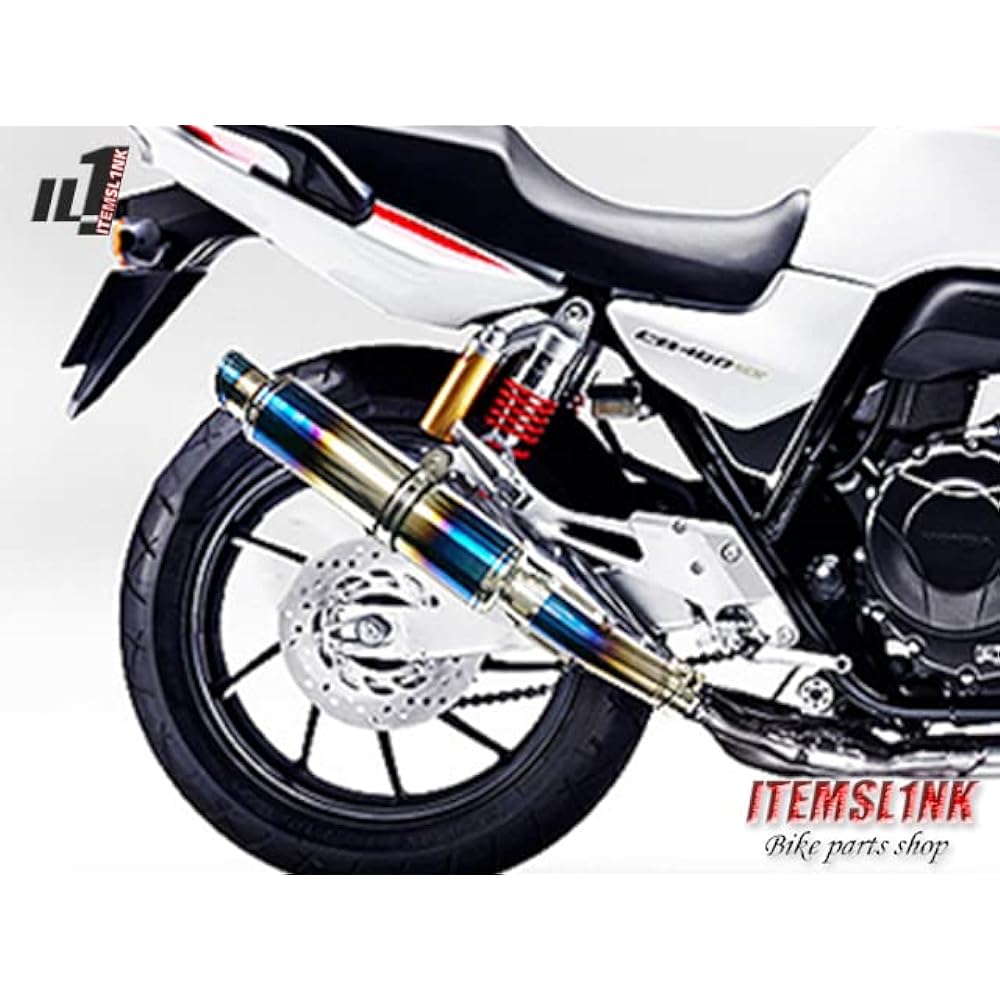 LK17-1SF Compatible with genuine exhaust pipe CB400SF NC42 Revo muffler full set Titanium grilled version Slip-on muffler with intermediate pipe