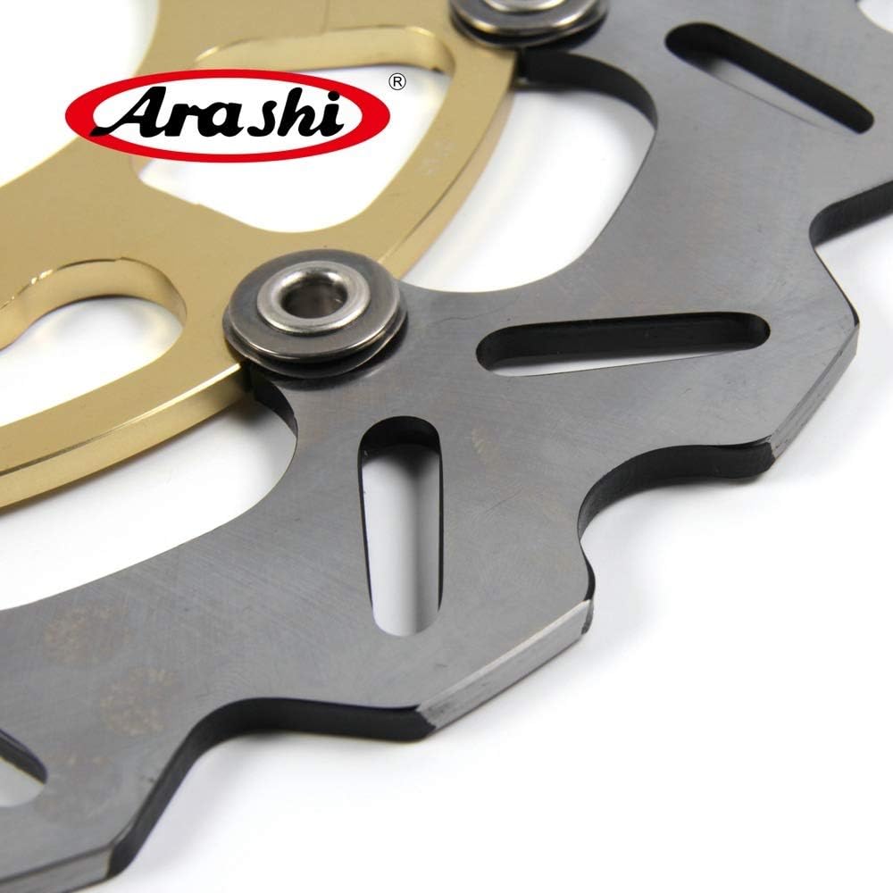 Arashi Front Brake Disc Rotor Compatible with Suzuki GSXR1000 GSX-R1000 GSXR 1000 2005-2008 Motorcycle Replacement Accessories Gold GSXR600 GSXR750 GSX-R600 GSX-R750 2006 2007