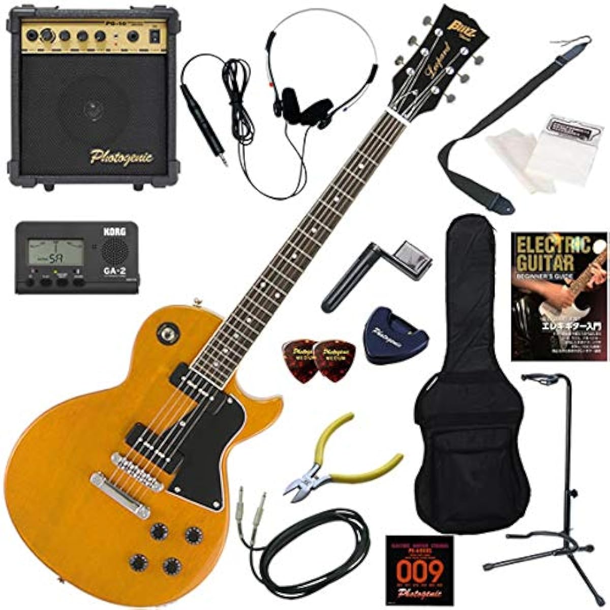 Blitz Electric Guitar Beginner's Standard 15-Piece Set with 10w Amplifier BLP-SPL/YL (Yellow)