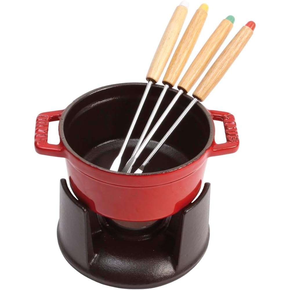 staub "Mini Chocolate Fondue Set Black 10cm" Fondue Pot [Authorized Japanese Product] Specialty 40509-587