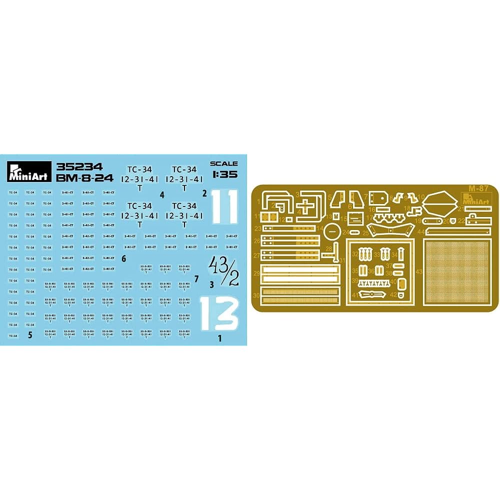 Miniart 1/35 Soviet Army BM-8-24 Self-Propelled Multiple Rocket Launcher Interior Kit (Internal Reproduction) Plastic Model MA35234