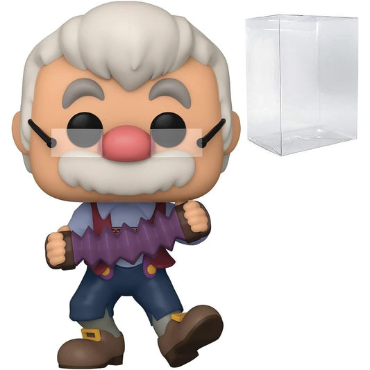 Disney: Pinocchio - Gepetto with Accordion Funko Pop! Vinyl Figure (Compatible Pop Box Protector Case Included)