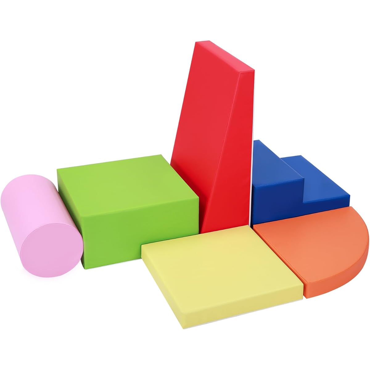 JungleDove 6 Piece Set Pu Baby Foam Climbing Blocks for Toddlers