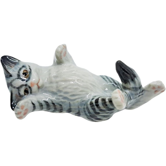 3 D Ceramic Toy Cat No. 3 Dollhouse Miniatures Free Ship