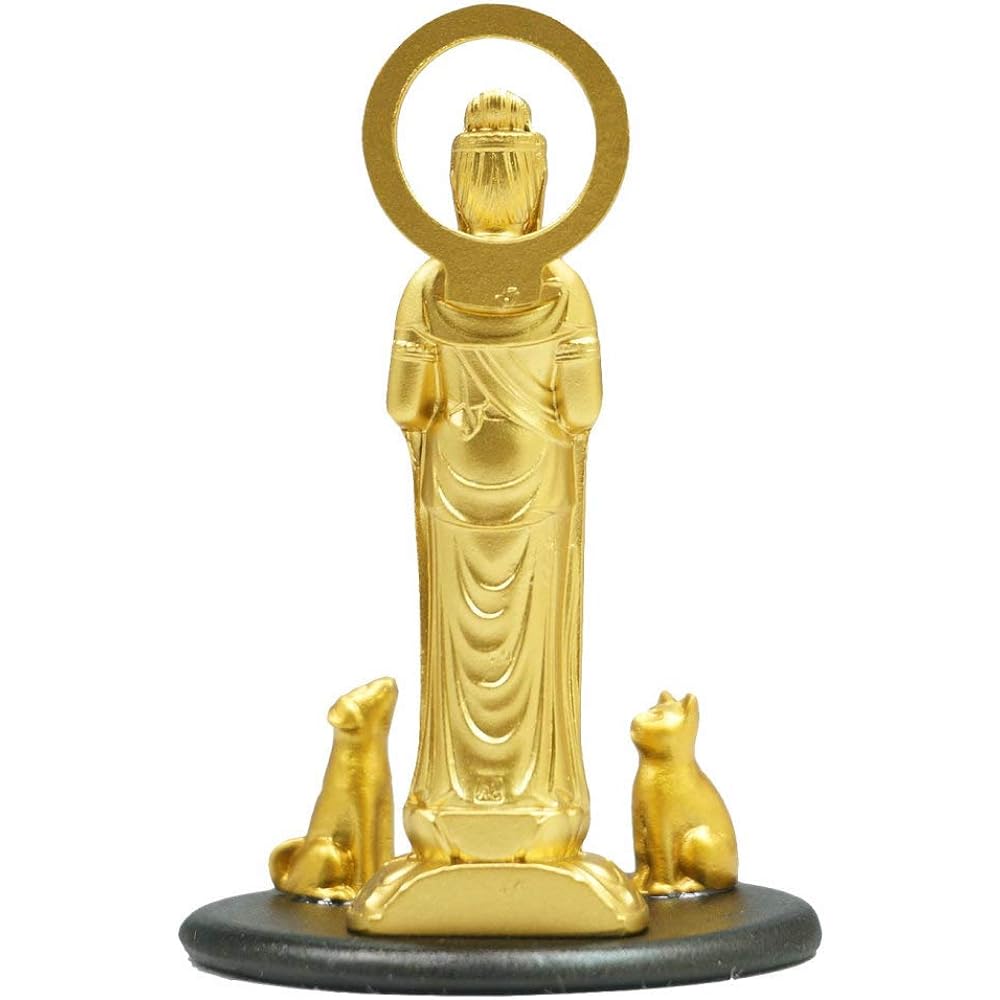 Pet Kannon Moist 7.5cm Gold Alloy [Buddha Statue] [Pet Memorial Buddha]