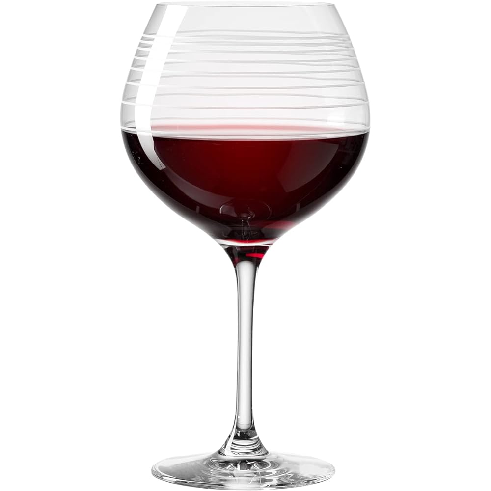 LEONARD Burgundy Glass Set of 6 Casella 061800 Clear