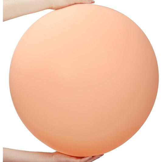 6 Pieces 36" Blush Balloons Macaron Orange Balloons Giant Blush Round Balloons Thick Latex Balloons for Wedding Baby Shower/Outdoor Event Birthday Party Decoration Supplies
