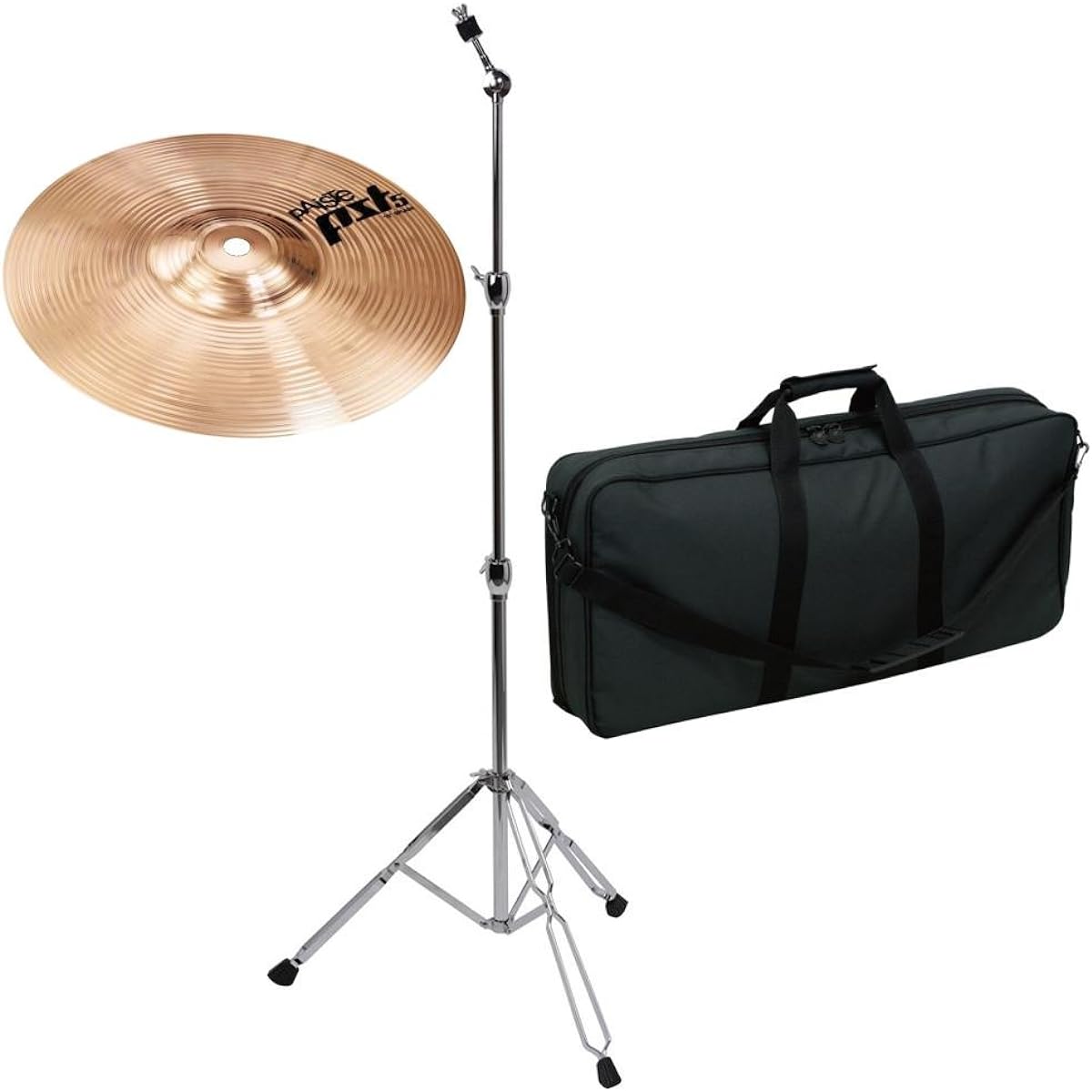 [For Cajon] PAiSTE PST-5N Splash 10 + CS-01 + TCB-200 Splash Cymbal + Cymbal Stand + Carrying Bag Set