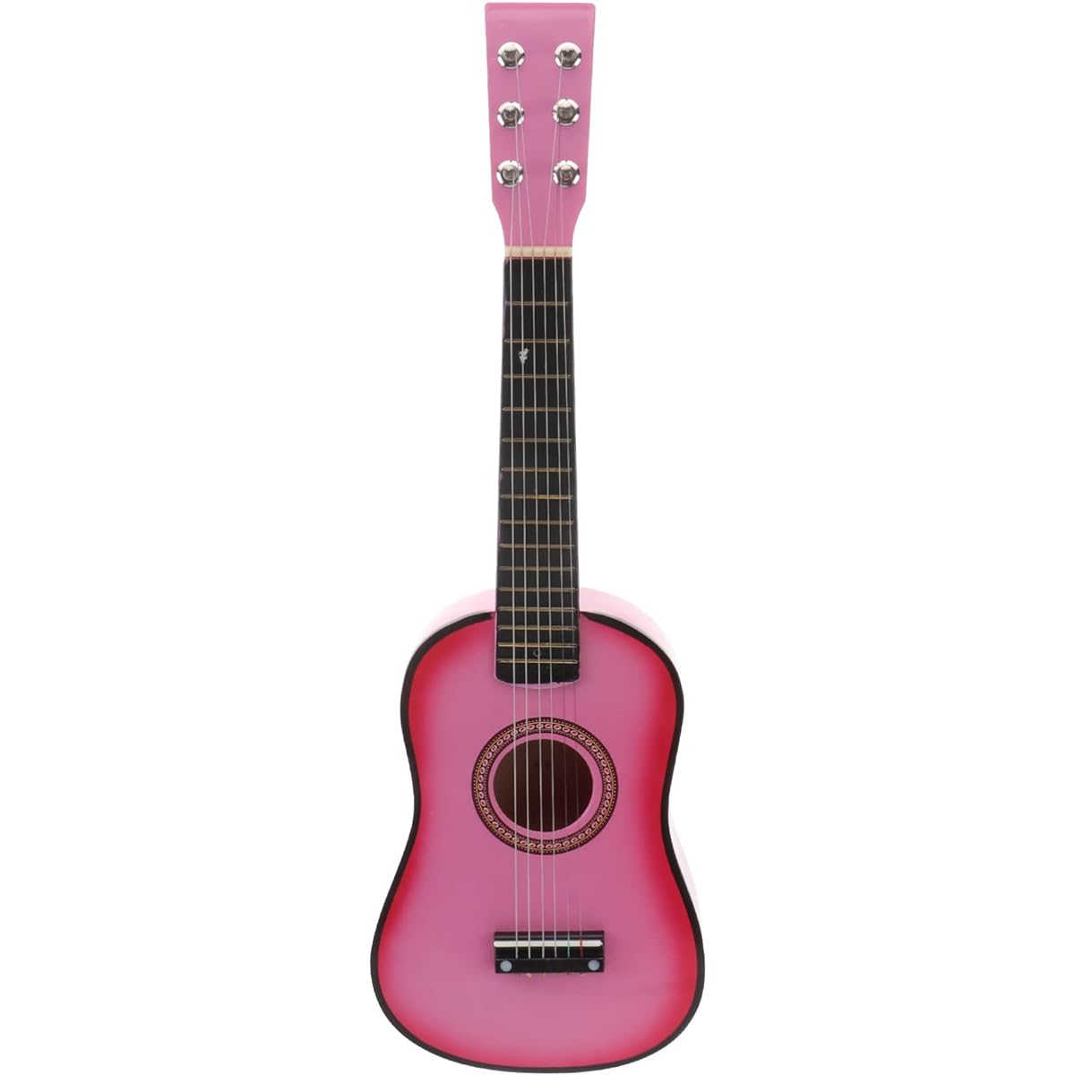 Kisangel 1 Piece 23 Inch Acoustic Guitar Wooden Beginner Guitar Musical Instrument for Kids Girls Boys Beginners (Pink)