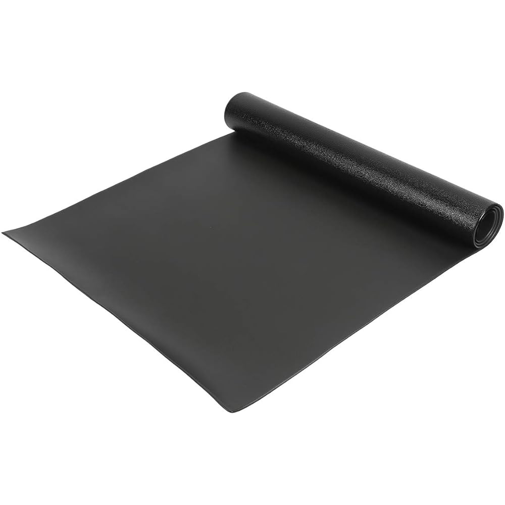 HONSAN Running Machine Mat, Exercise Bike Mat, Exercise Floor Mat, Anti-vibration, Soundproofing, Fitness Training, 2000 x 900 x 6mm, PVC Rubber Mat, Floor Protection, Shock Absorption, Anti-Slip