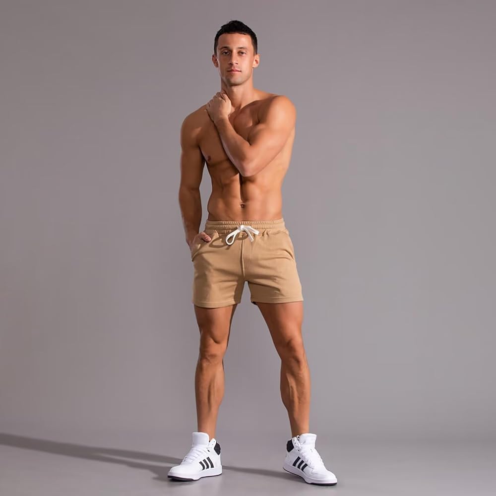 [LVFU] DK-5350 Short Pants, Men's Sweatshirt, Training Shorts, Sports, Gym Wear, Running, Large Size, Room Wear, Loungewear, Short Pants