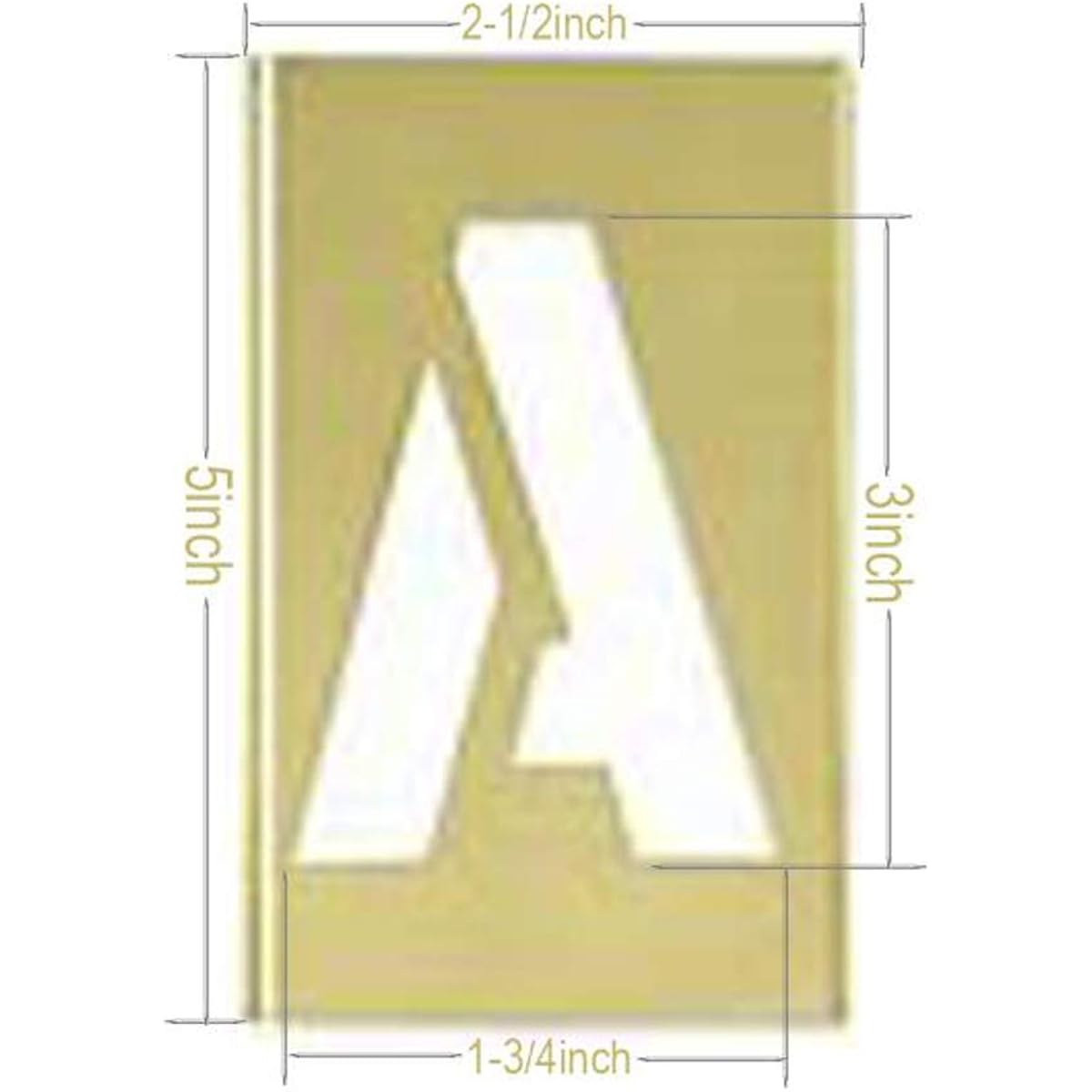 Deezio Brass Letter Stencils Number Stencils 3" Interlocking Alphabet Stencils Set of 46