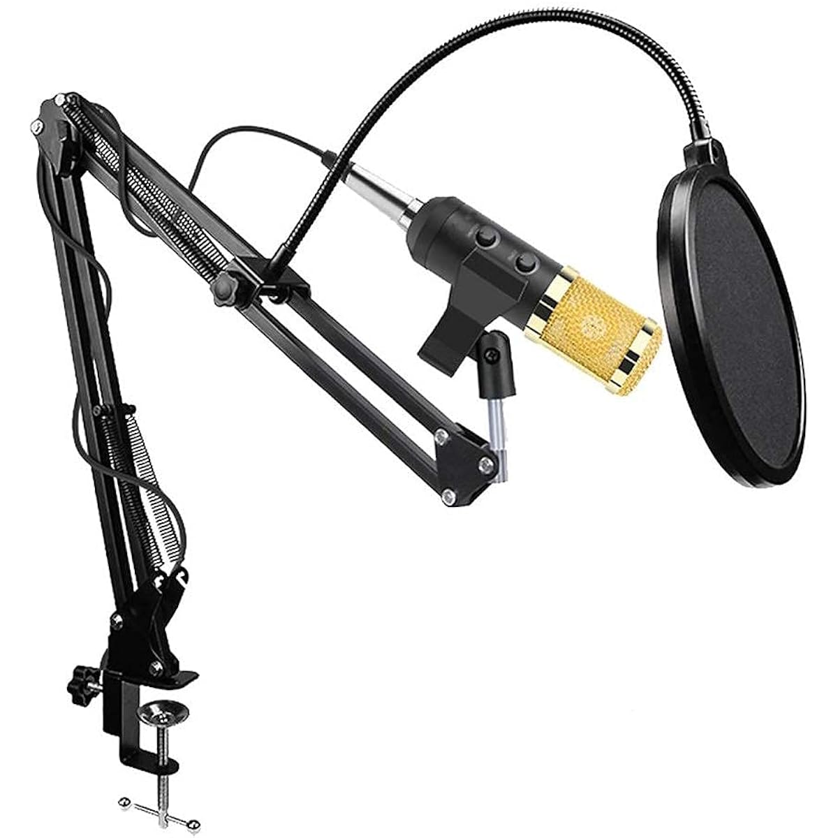 USB Capacitive Microphone for Live Kit Vocal Recording Wired Microphone Professional USB for PC Computer Radio Desktop