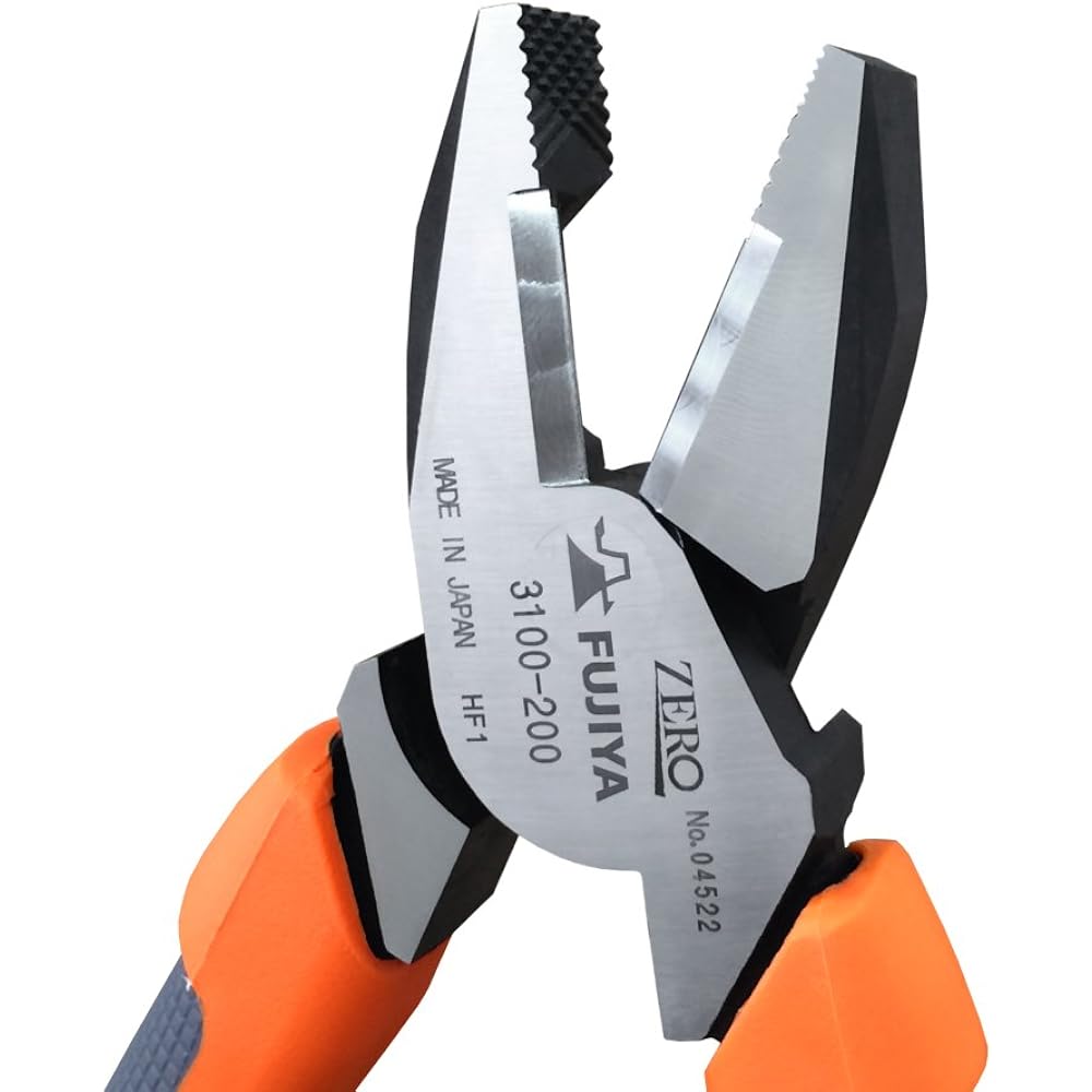 Fujiya Zero Pliers 200mm Mirror Finished Blade/Eccentric Lever Design 3100-200