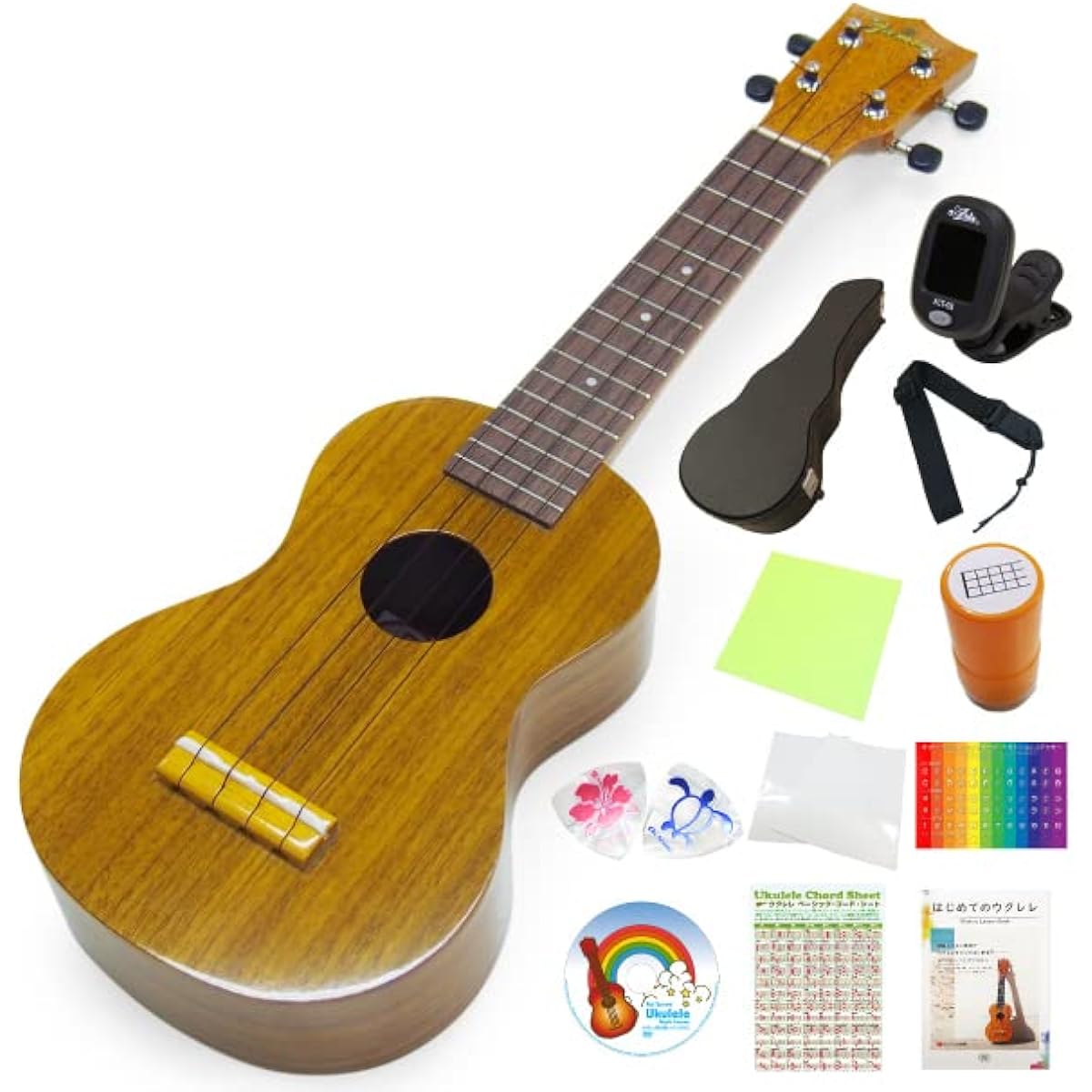 Famous Japanese Ukulele FS-EB1 Soprano Special 12-piece Set with Hard Case Walnut EBI SOUND Original Model (Made in Japan) (u)