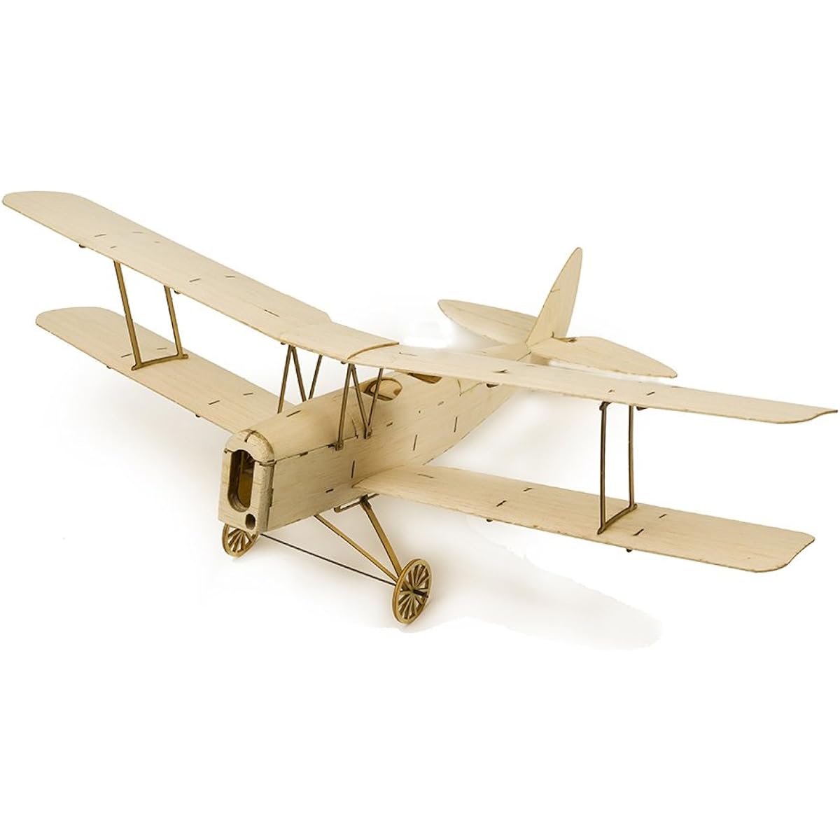 Dancing Wings Hobby Micro Indoor Balsa Wood Electric Airplane 400mm De Havilland DH82A Tiger Moth; Build Your Own Balsa Aircraft Laser Cut Kit