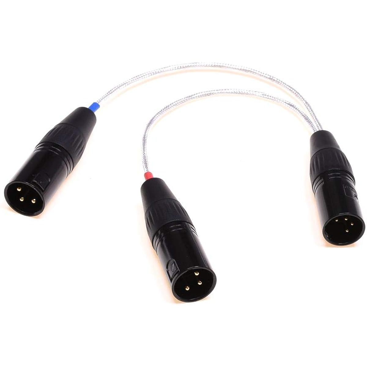 GAGACOCC Dual 3 Pin XLR Male to 4 Pin XLR Male Balanced Audio Headphone Adapter