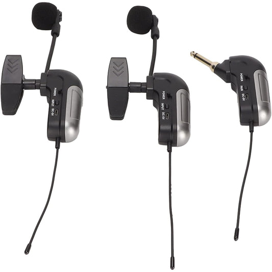Wireless Musical Instrument Microphone, Accurate Sound Pickup UHF Clip Condenser Mic for Horn for Stage Performance