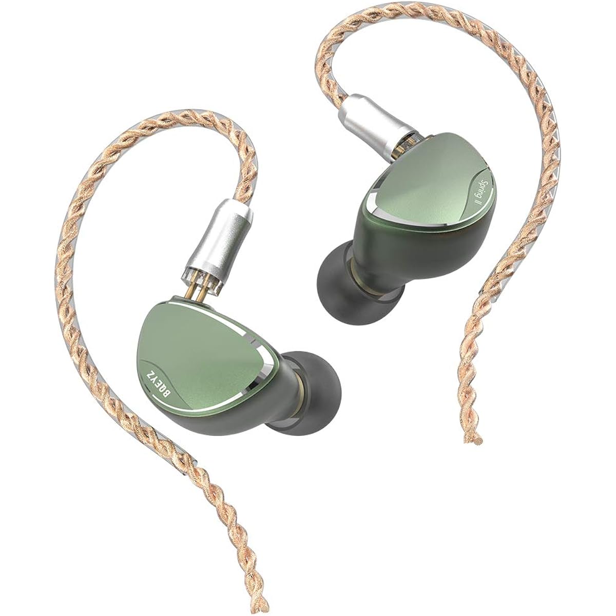 BQEYZ Earphone Spring 2 IEM In-Ear Monitor 9 Layer Piezoelectric Ceramic DD Coaxial All-in-One BA 0.78mm Single Crystal Copper CNC Aluminum Case
