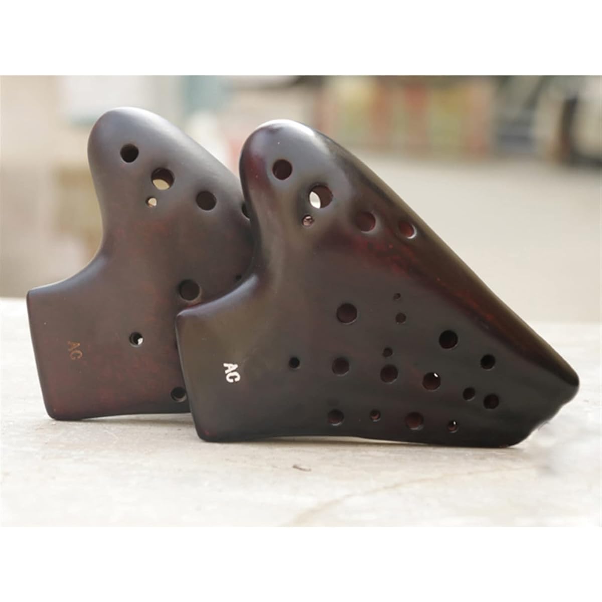 Good Sound 3 Pipe Alto C Ocarina Flute Smoke Burn Multi-Chamber 3 Pipe AC Tone Ocarina Ocarina Musical Instrument