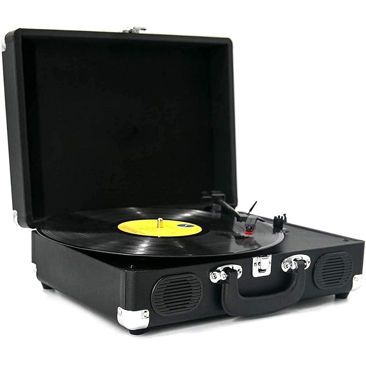 Record Player, Record Player, Vinyl Turntable with 2 Built-in Speakers, 3 Speed Portable Vinyl Player, RCA Output