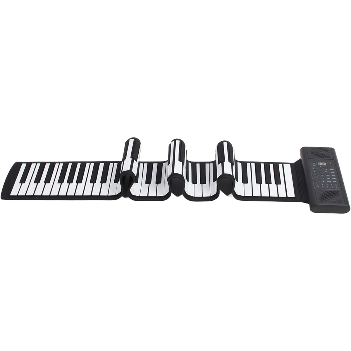 Foldable Piano Keyboard, 88 Keys Rechargeable Electronic Hand Roll Piano with LED Display, 128 Tones, 128 Rhythms, 14 Demo Songs, Portable Piano Keyboard for Beginners