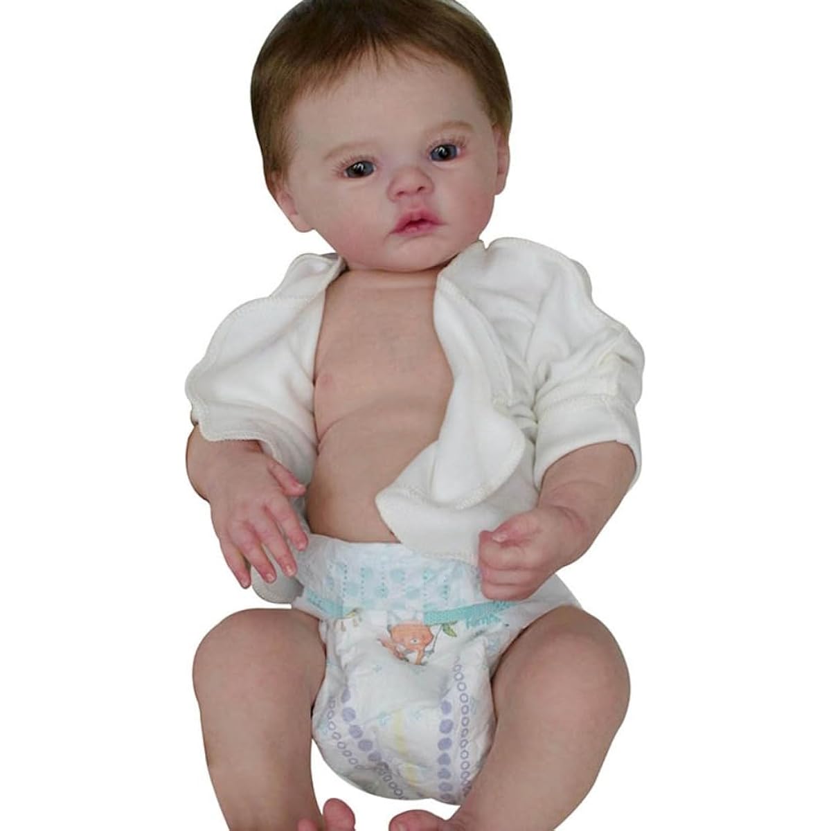 Lonian Reborn Doll Girl Silicone Body 19 Inch Full Vinyl Baby Reborn Baby Doll Looks Real Newborn Baby Doll Age 3+ (Blue Eyes)