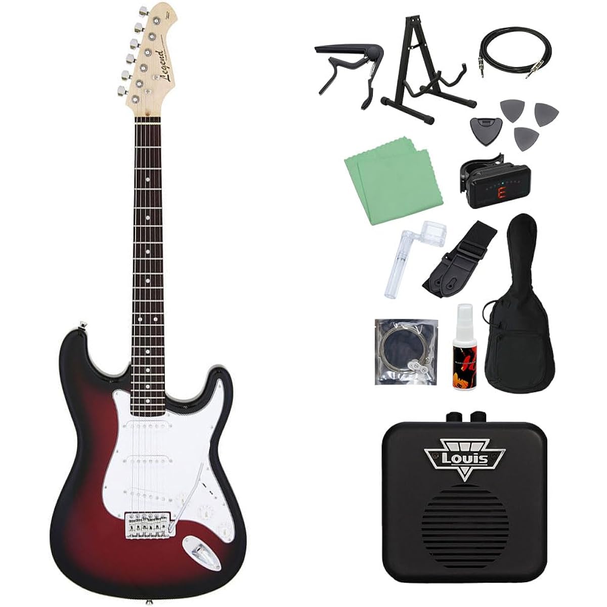 LEGEND LST-Z Electric Guitar Beginner 14-piece Set [With Mini Amp] RBS Stratocaster Type Legend
