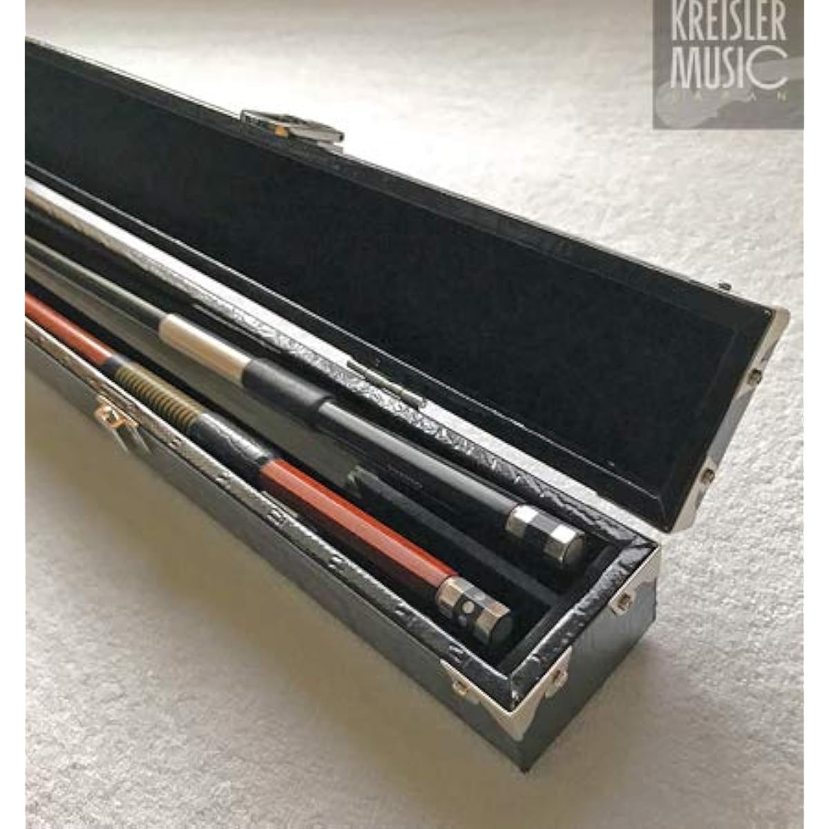 Bow case for storing 2 violins, violas, and cellos, with strap, high quality leather style♪