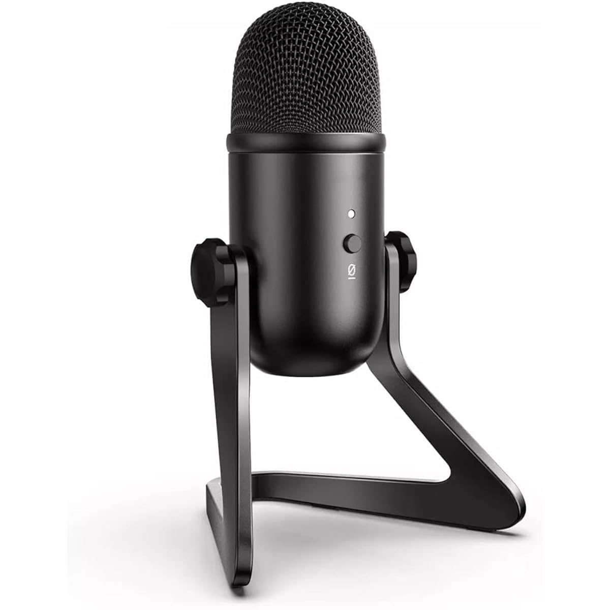 TYMBBB USB Professional Microphone, Microphone Headphone Output, Microphone for Volume Control (Color: Black, Size: 57*200mm)