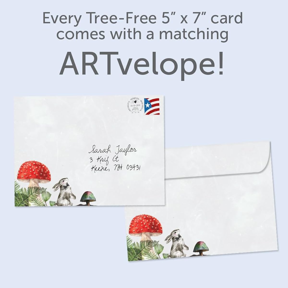 Tree-Free Greetings 2 Pack Birthday Greeting Cards, Eco-Friendly, Made in the USA, 100% Recycled Paper, 5"x7", Magical Wishes (GT65338)