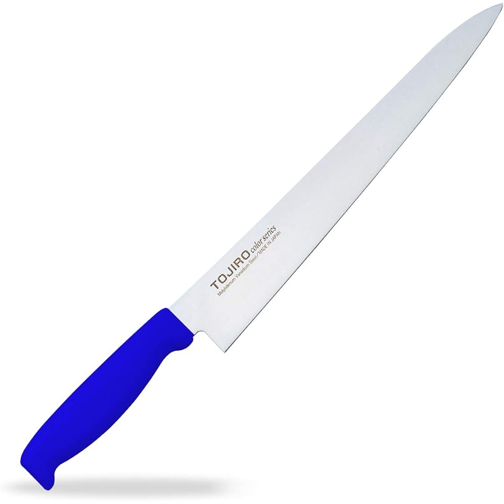 Tojiro Sujihiki 270mm White Made in Japan Molybdenum Vanadium Steel Double Edge Cuts meat chunks along the lines Antibacterial handle HACCP compatible TOJIR Color F-124W