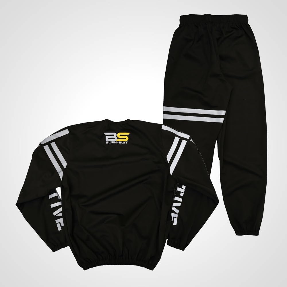 [BODYMAKER] [BURN-SUIT] Sauna suit athlete set-up suit boxing training running walking detox hot yoga slimming jogging fat burning sauna suit weight loss sweating diet unisex warm-up suit top and bottom set set-up