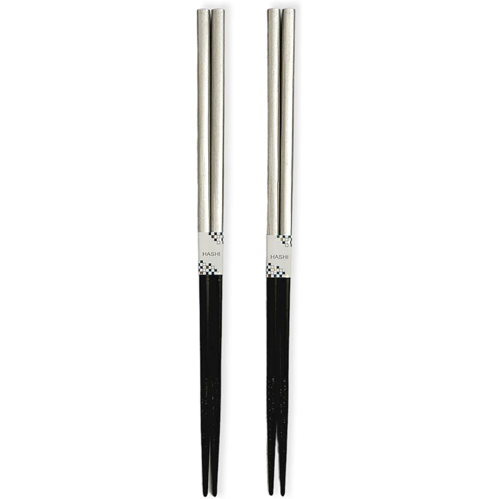 Couple chopsticks, dishwashing silver, silver wedding anniversary design, paulownia box and wrapping included, silver wedding anniversary gift, parents [119]
