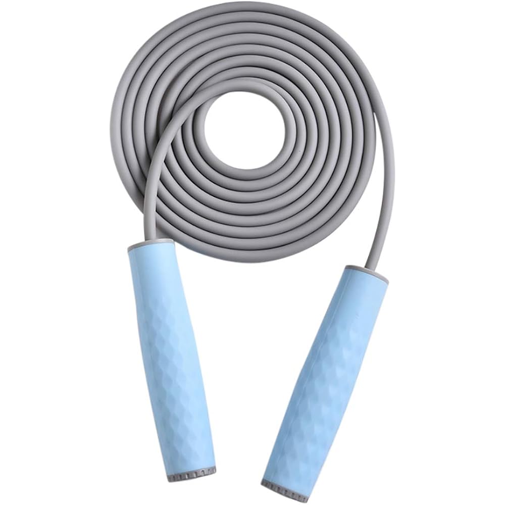CUQNORL Skipping Rope, Adjustable Length, Adjustable Load Capacity, Silicone, 460g, Strap Diameter 0.8cm, Training, Exercise, Fitness, Diet, Indoors, Outdoors, Sports Days, Adults, Students, Blue