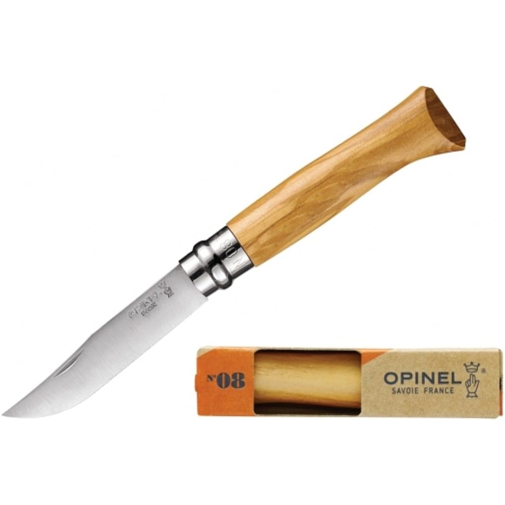 OPINEL Stainless Steel #8 Olive Wood 41526