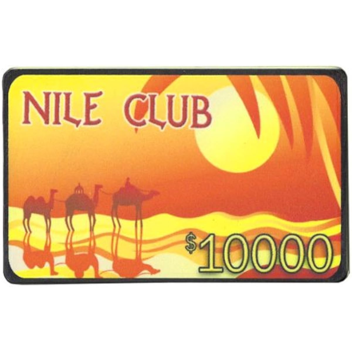 5 (dollars)10,000 Nile Club 40 Gramme Ceramic Poker Plaques